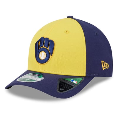  Milwaukee Brewers New Era Player Replica 9FORTY Adjustable Hat - Gold/Navy