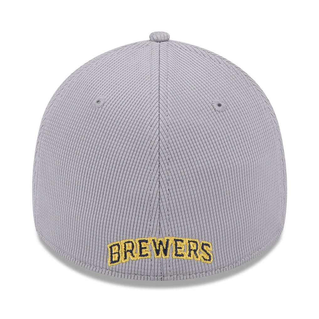 Milwaukee Brewers New Era Active Pivot 39THIRTY Flex Hat - Gray