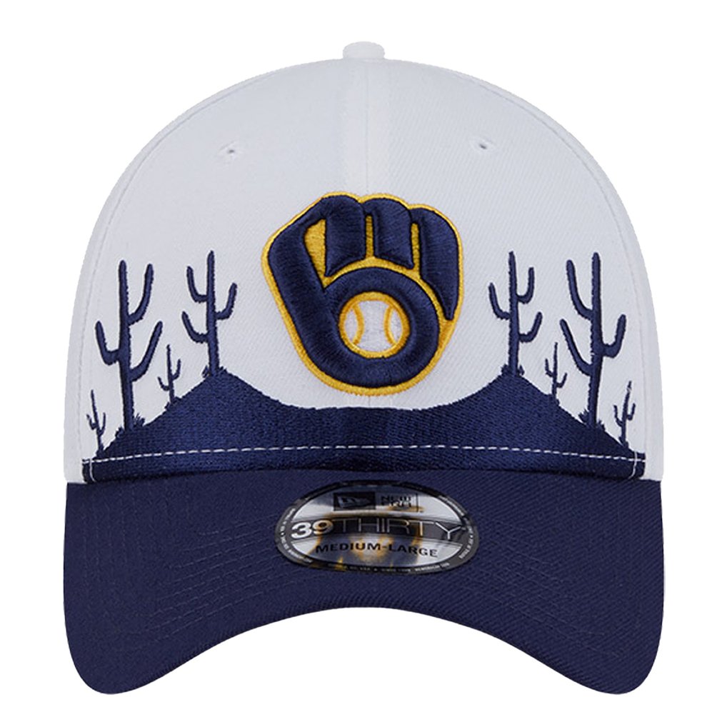  Milwaukee Brewers New Era 2025 Spring Training Landscape 39THIRTY Flex Hat - Navy