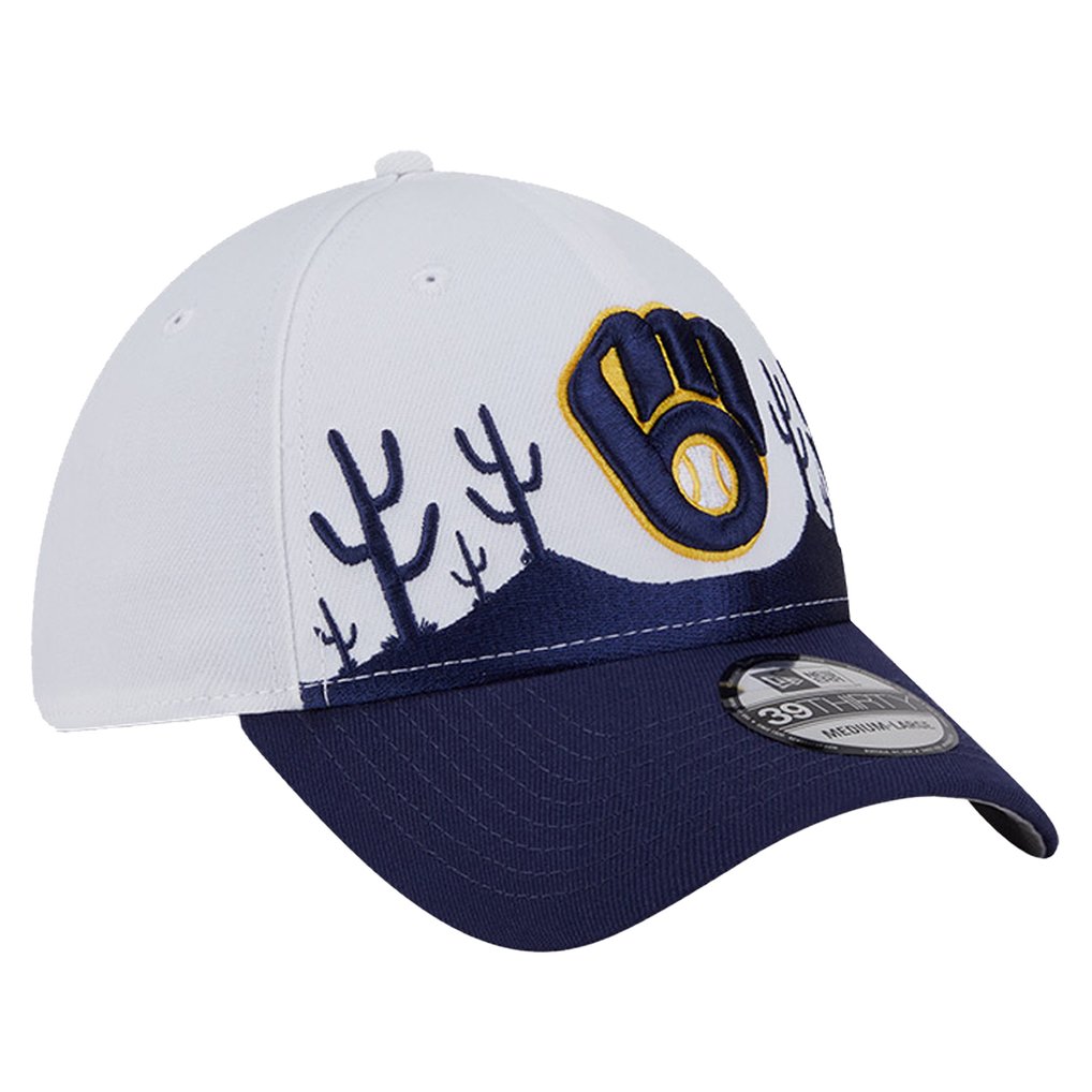  Milwaukee Brewers New Era 2025 Spring Training Landscape 39THIRTY Flex Hat - Navy
