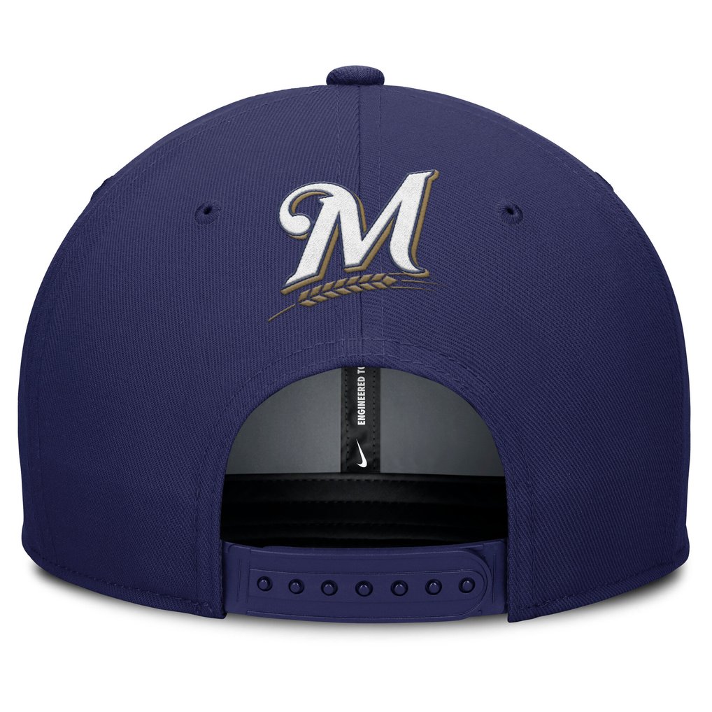 Milwaukee Brewers Nike Pro Performance Snapback Hat - Gray/Navy