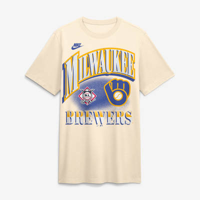 Milwaukee Brewers Nike Vintage Tri-Blend T-Shirt - Natural
