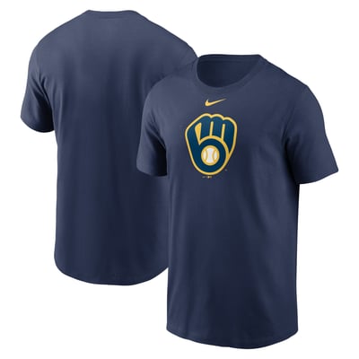 Milwaukee Brewers Nike Fuse Large Logo T-Shirt - Navy