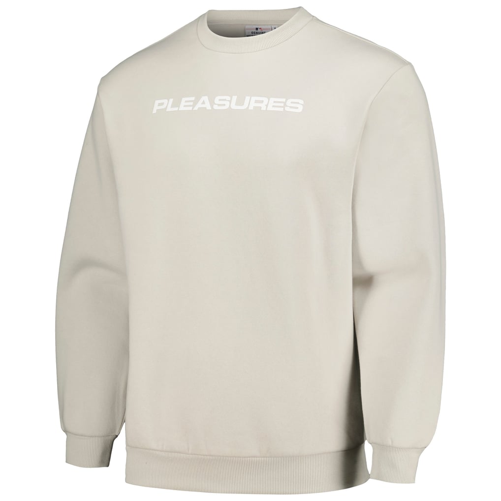 Milwaukee Brewers PLEASURES Ballpark Pullover Sweatshirt - Gray