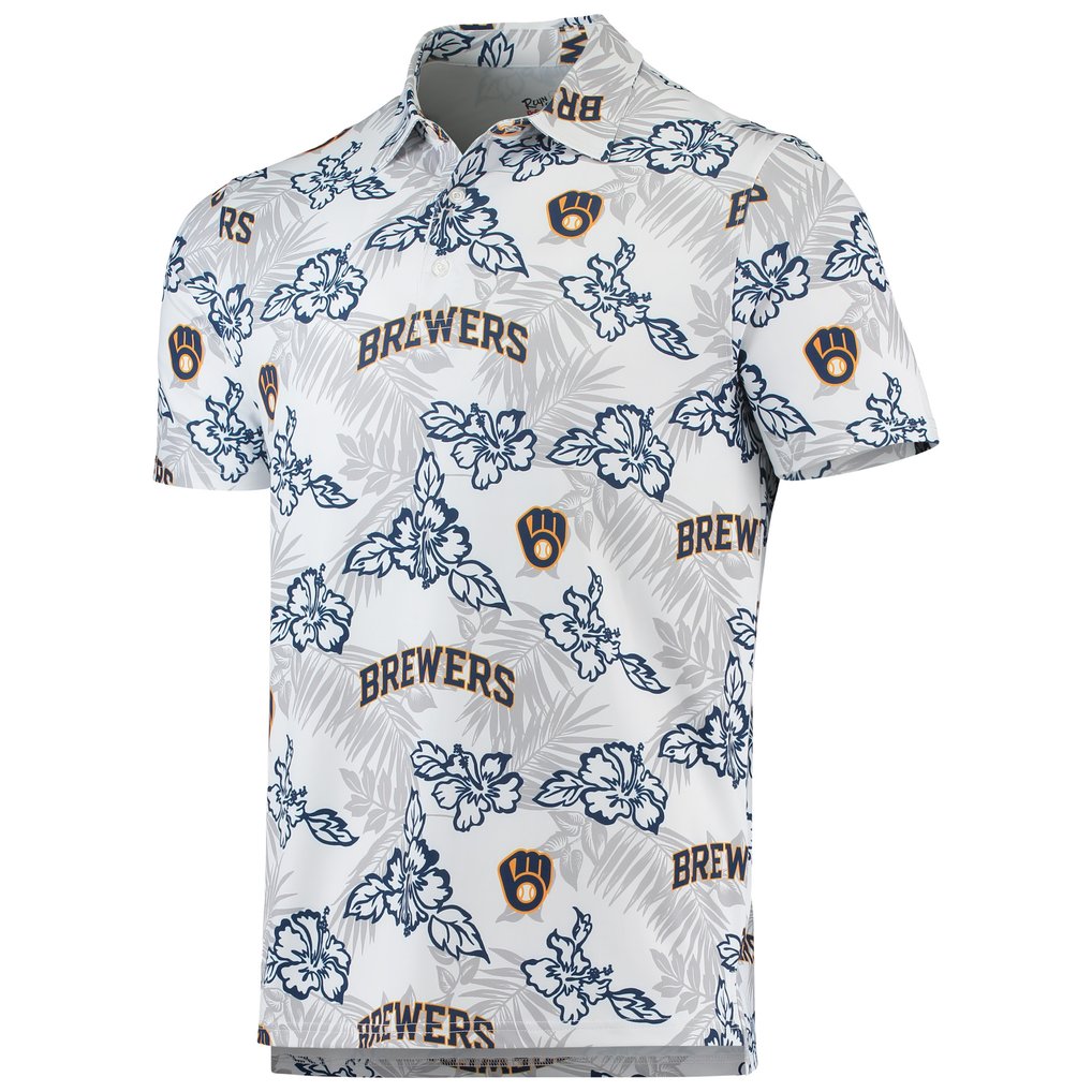 Milwaukee Brewers Reyn Spooner Performance Polo - White