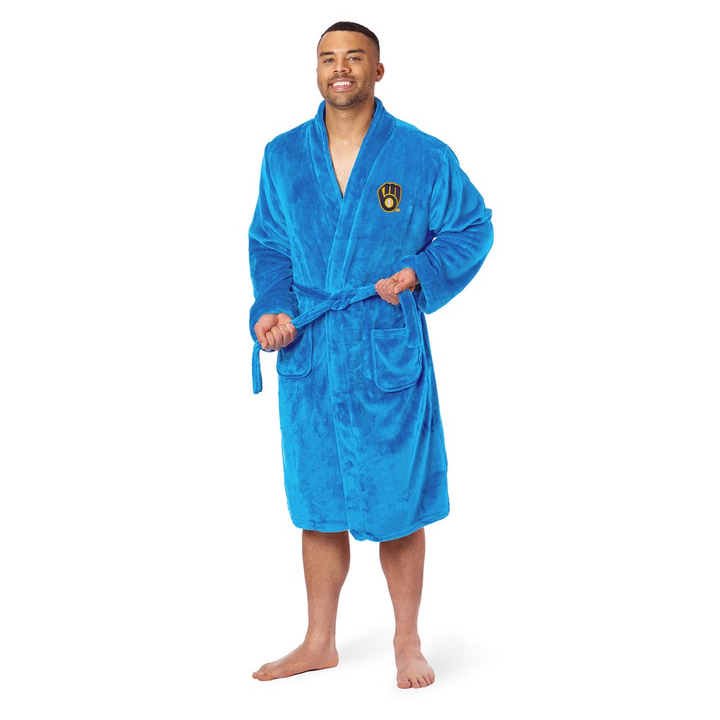 Milwaukee Brewers The Northwest Group Silk Touch Robe - Light Blue