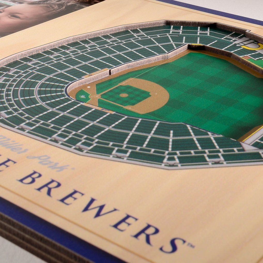 Milwaukee Brewers 3D StadiumView Picture Frame