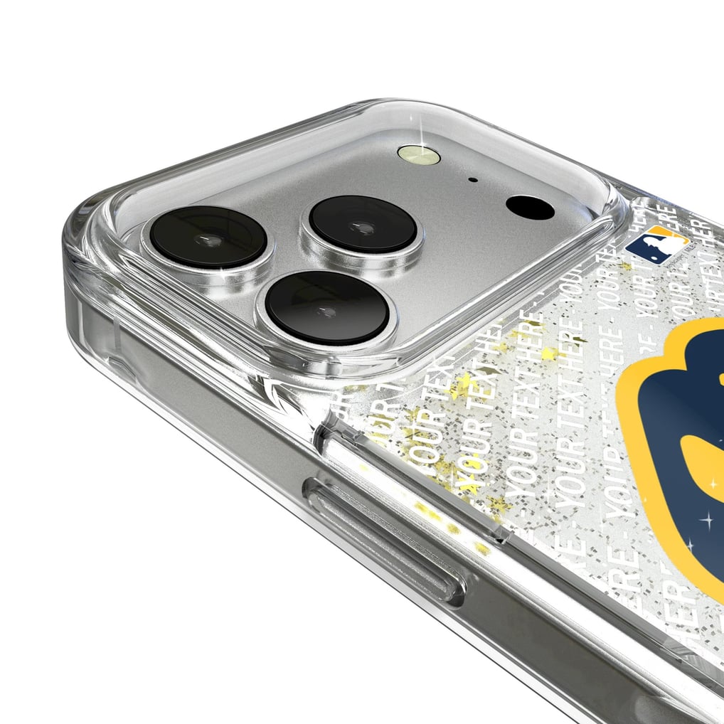 Milwaukee Brewers iPhone Personalized Glitter Case