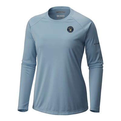 Milwaukee Brewers Columbia Tidal Tee II Long Sleeve T-Shirt - Light Blue
