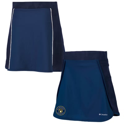  Milwaukee Brewers Columbia Women's Up Next Skort - Navy