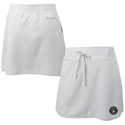  Milwaukee Brewers Columbia Women's Omni-Wick Lakewood Pines Skort - White