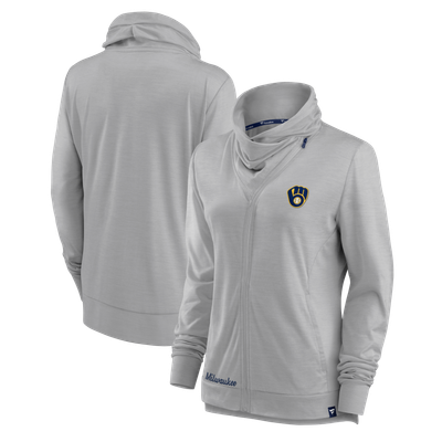 Milwaukee Brewers Fanatics Women's Break It Loose Full-Zip Jacket - Gray