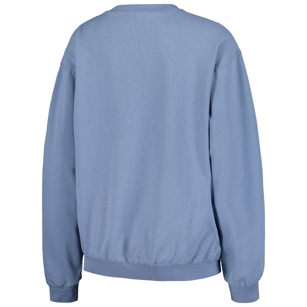 Milwaukee Brewers Soft as a Grape Women's Pigment Dye Pullover Sweatshirt - Navy