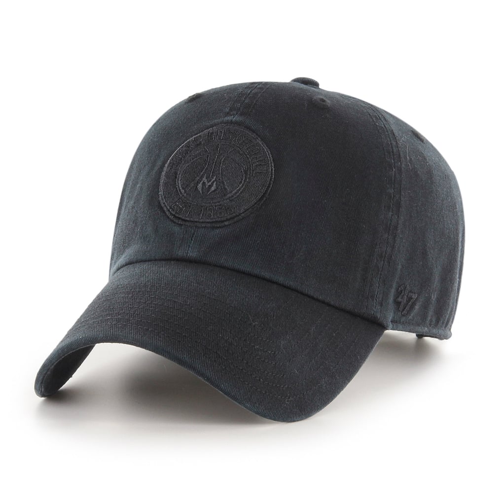  Milwaukee Bucks '47 Black on Black Clean Up Adjustable Hat