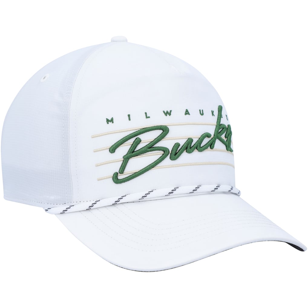  Milwaukee Bucks '47 Downburst Hitch Snapback Hat - White