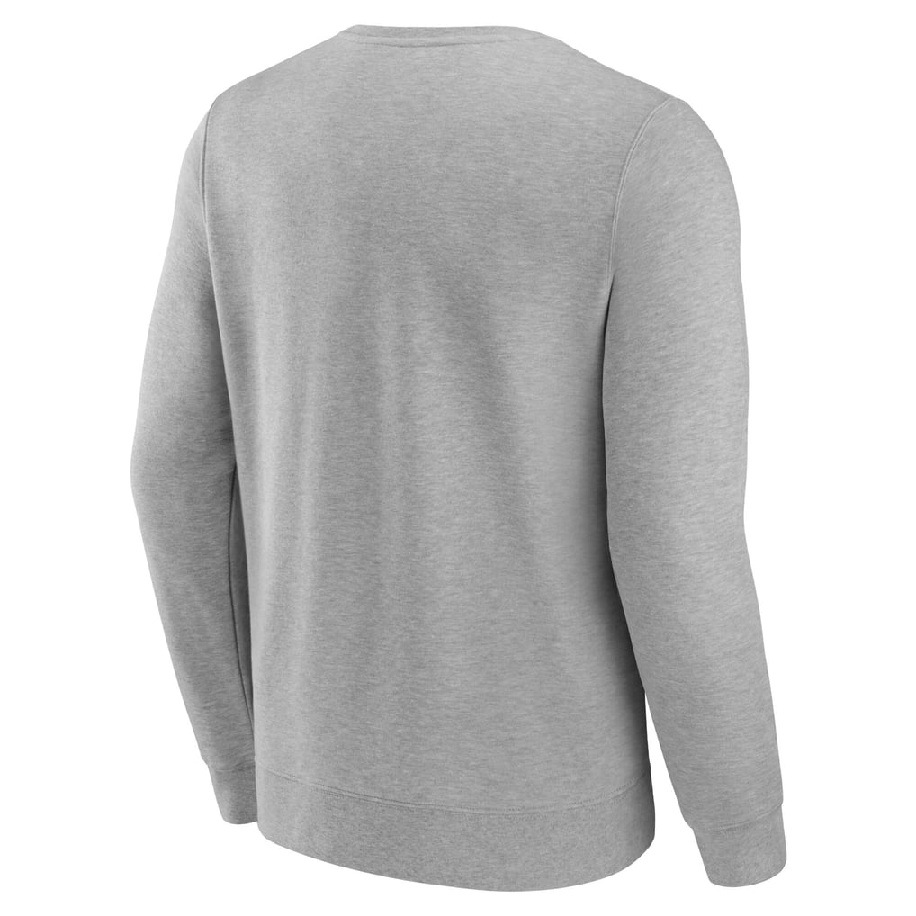 Milwaukee Bucks Fanatics True Classics Hard Color Fleece Pullover Sweatshirt - Gray