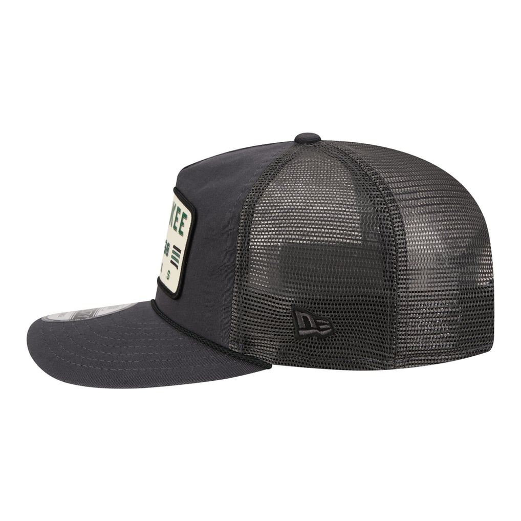  Milwaukee Bucks New Era Washed Patch 19TWENTY Adjustable Trucker Hat - Charcoal