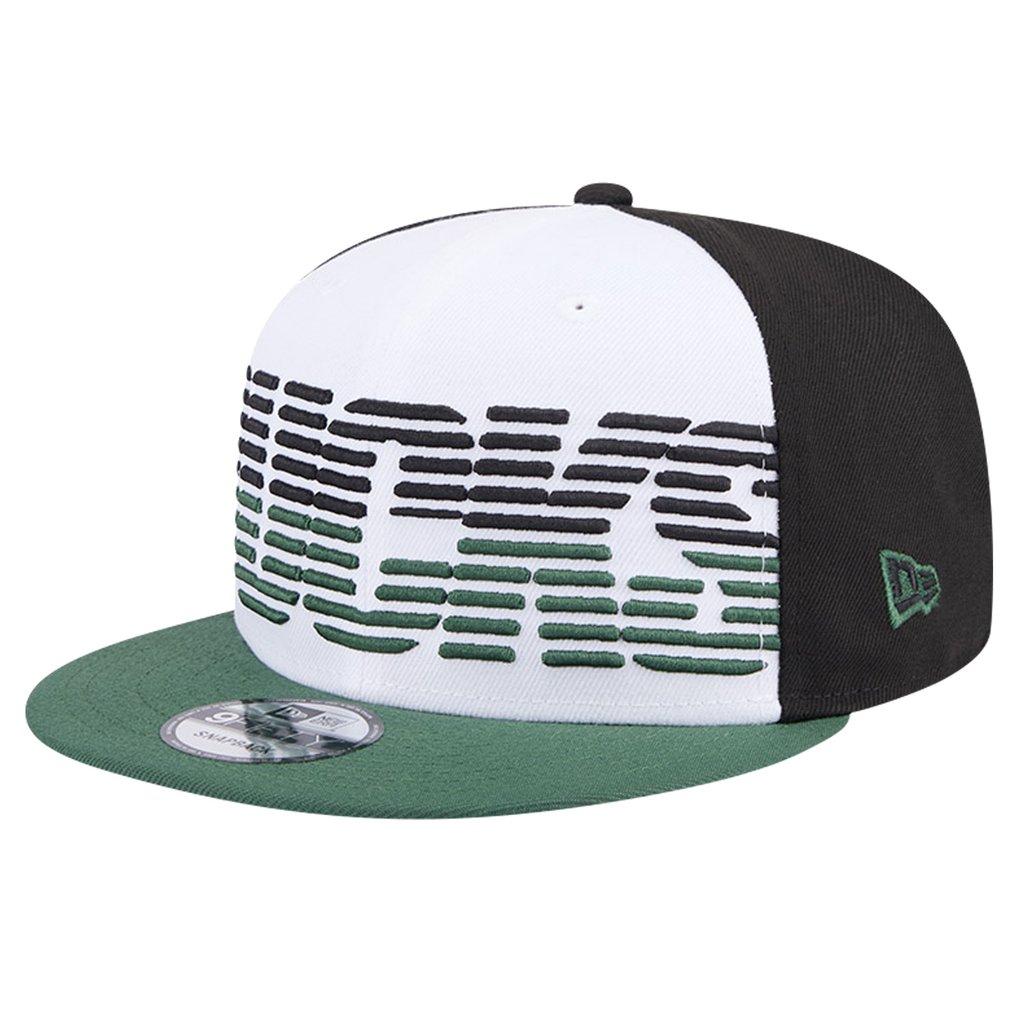Milwaukee Bucks New Era Throwback Gradient Tech Font 9FIFTY Snapback Hat - White/Hunter Green