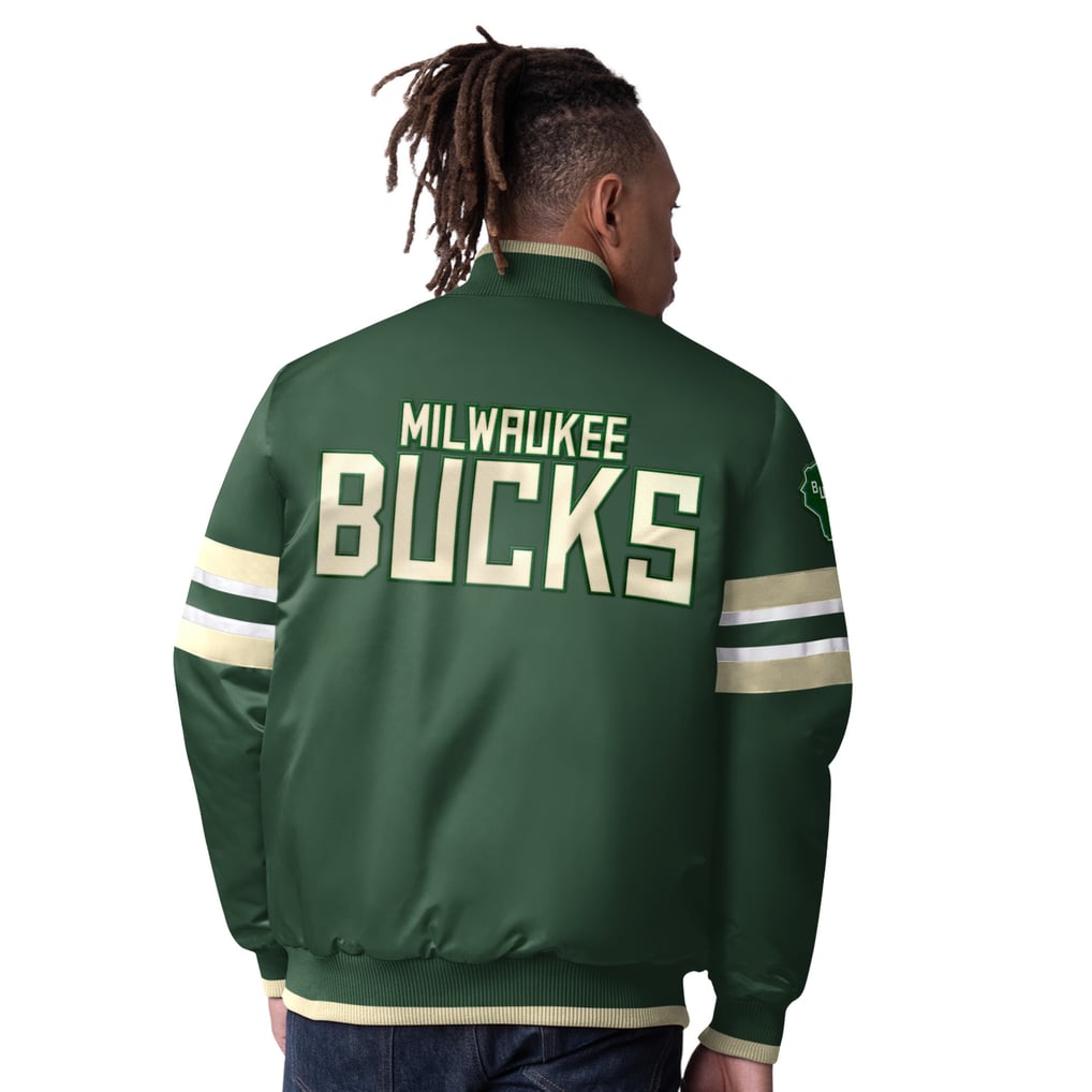 Milwaukee Bucks Starter Scout I Full-Snap Varsity Jacket - Hunter Green
