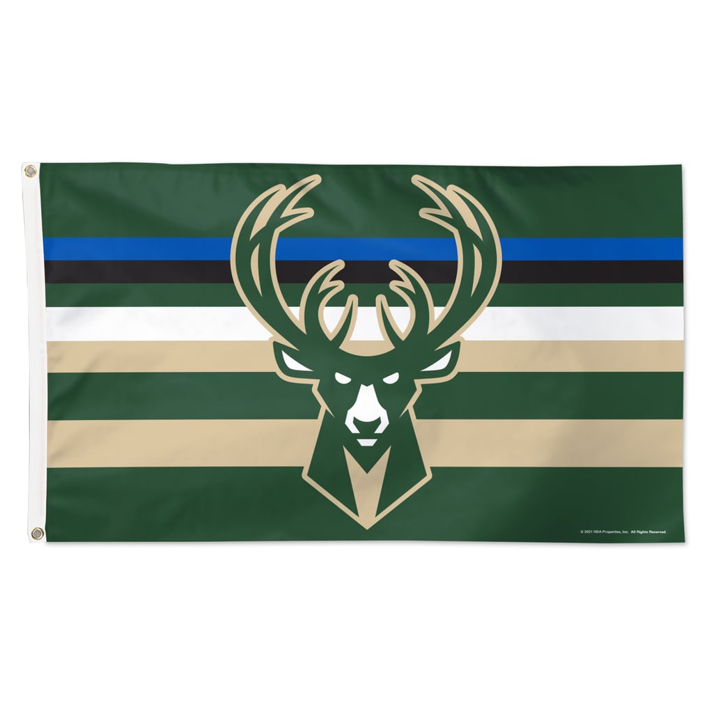 Milwaukee Bucks WinCraft 3' x 5' Horizontal Stripe Deluxe Single-Sided Flag