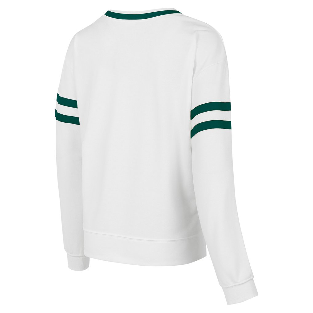  Milwaukee Bucks Concepts Sport Women's Borough Pullover Sweatshirt - White