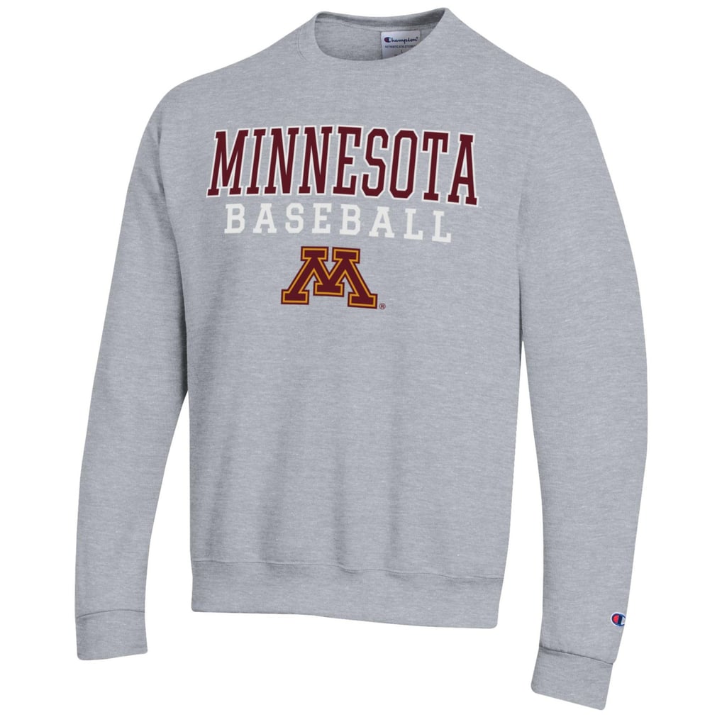 Minnesota Golden Gophers Champion Baseball Stack Pullover Crewneck Sweatshirt - Gray