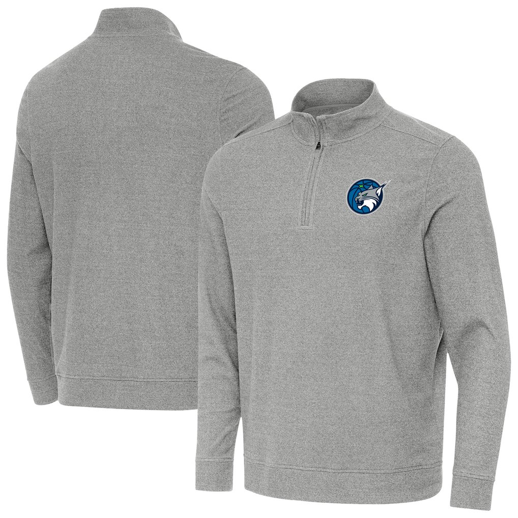 Minnesota Lynx Antigua Subtle Quarter-Zip Top - Heather Gray