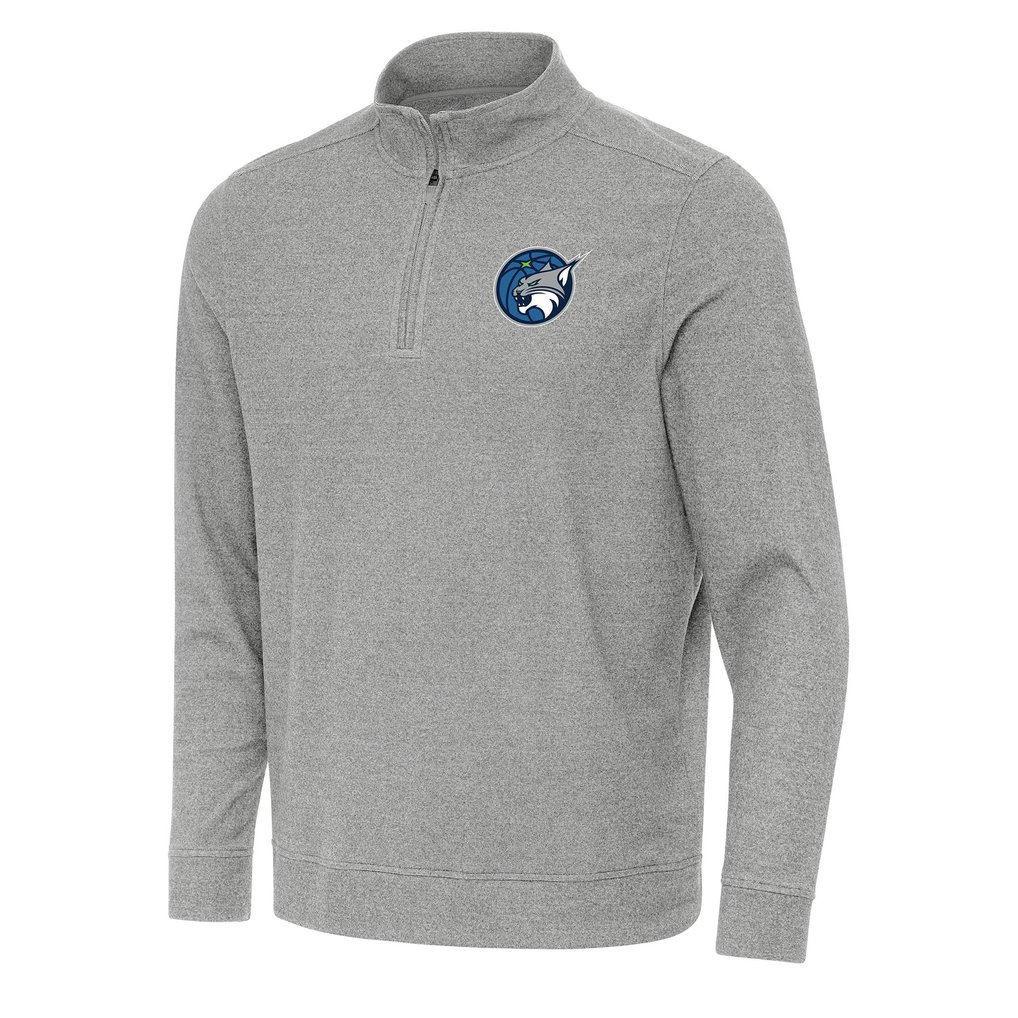 Minnesota Lynx Antigua Subtle Quarter-Zip Top - Heather Gray