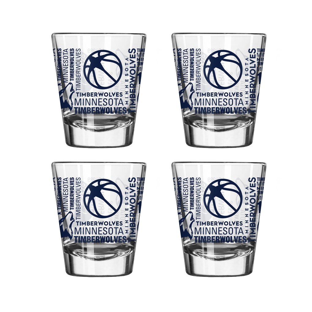 Minnesota Timberwolves Logo Brands 4-Pack 2oz. Shot Glass Set