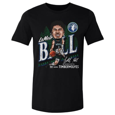 LaMelo Ball Minnesota Timberwolves 500 Level  T-Shirt - Black