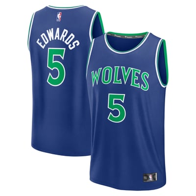 Anthony Edwards Minnesota Timberwolves Fanatics Fast Break Jersey - Icon Edition - Blue