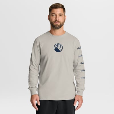 Minnesota Timberwolves Fanatics Crossover Collection Ball Screen Action Premium Long Sleeve T-Shirt - Cream