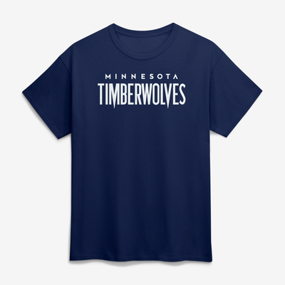 Minnesota Timberwolves Logo Athletic Wordmark T-Shirt - Navy
