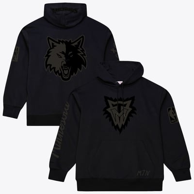 Minnesota Timberwolves Mitchell & Ness Phantom Fleece Hoodie - Black