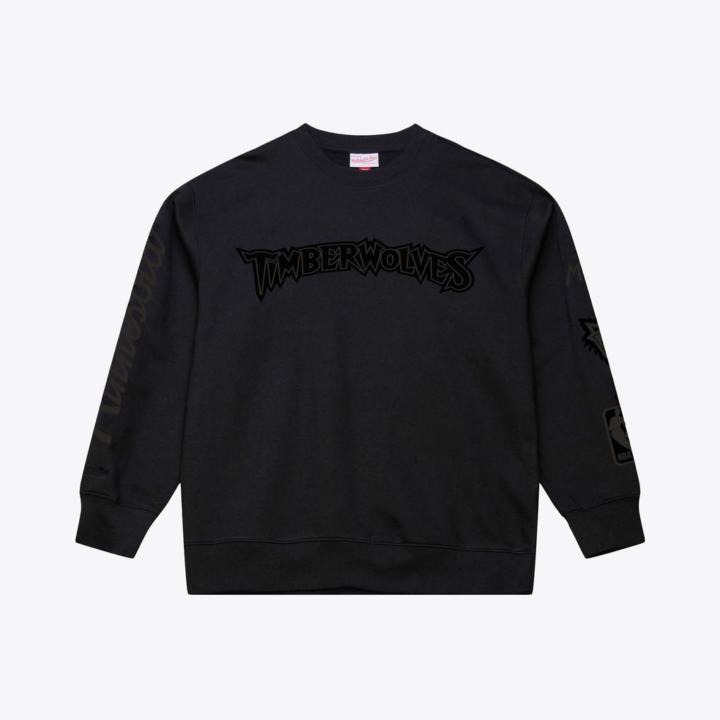 Minnesota Timberwolves Mitchell & Ness Phantom Fleece Sweatshirt - Black
