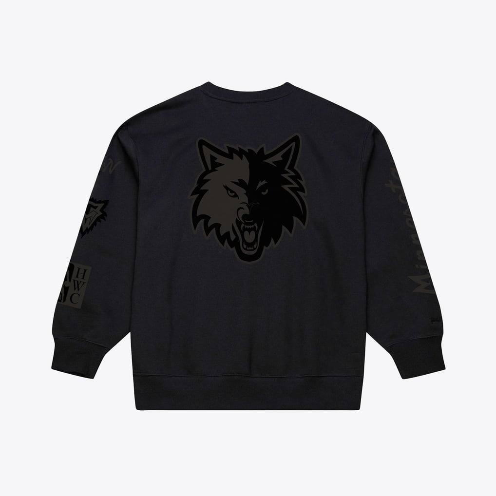 Minnesota Timberwolves Mitchell & Ness Phantom Fleece Sweatshirt - Black