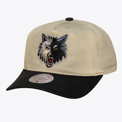 Minnesota Timberwolves Mitchell & Ness Hardwood Classics Retro Roots Snapback Hat - Cream
