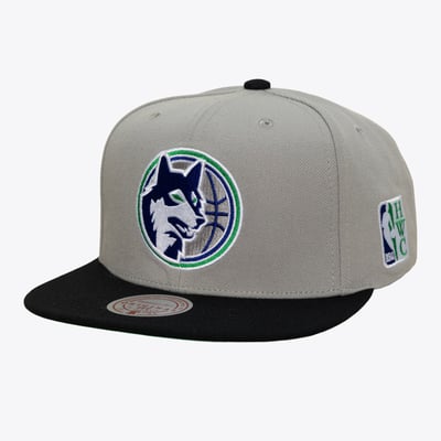  Minnesota Timberwolves Mitchell & Ness Hardwood Classics Legendary Home Snapback Hat - Gray