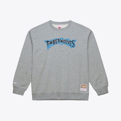 Minnesota Timberwolves Mitchell & Ness Walk-Off Fleece Sweatshirt - Heather Gray