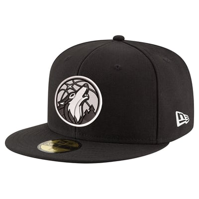 Minnesota Timberwolves New Era 59FIFTY Fitted Hat - Black/White