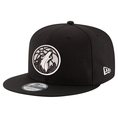 Minnesota Timberwolves New Era 9FIFTY Snapback Hat - Black/White