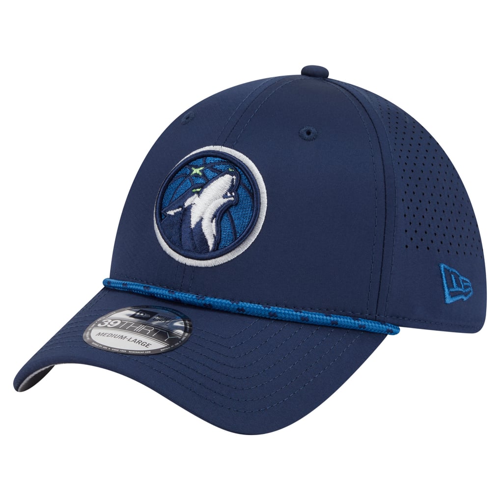 Minnesota Timberwolves New Era Featherweight Poly Rope Flex 39Thirty Hat - Navy