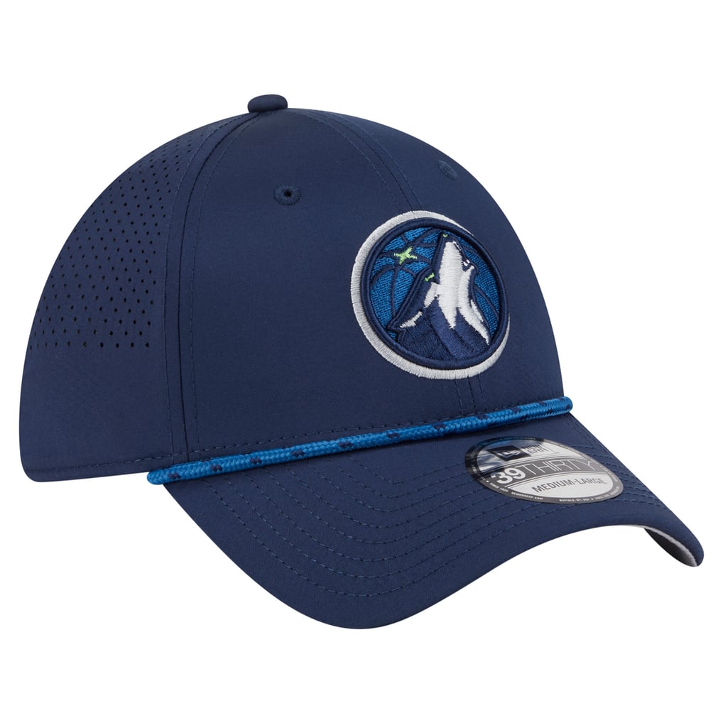 Minnesota Timberwolves New Era Featherweight Poly Rope Flex 39Thirty Hat - Navy