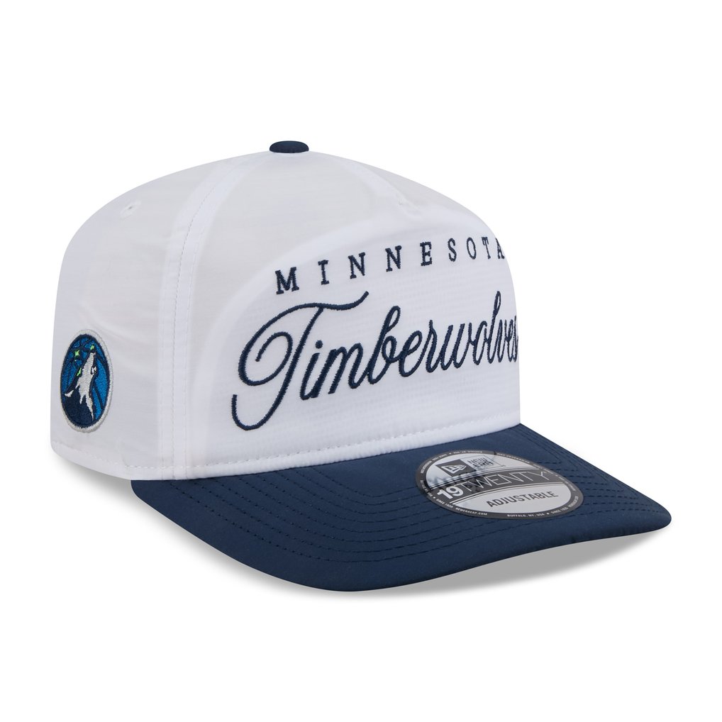 Minnesota Timberwolves New Era 2025 NBA Draft On-Stage Nylon 19TWENTY Adjustable Hat - White/Navy