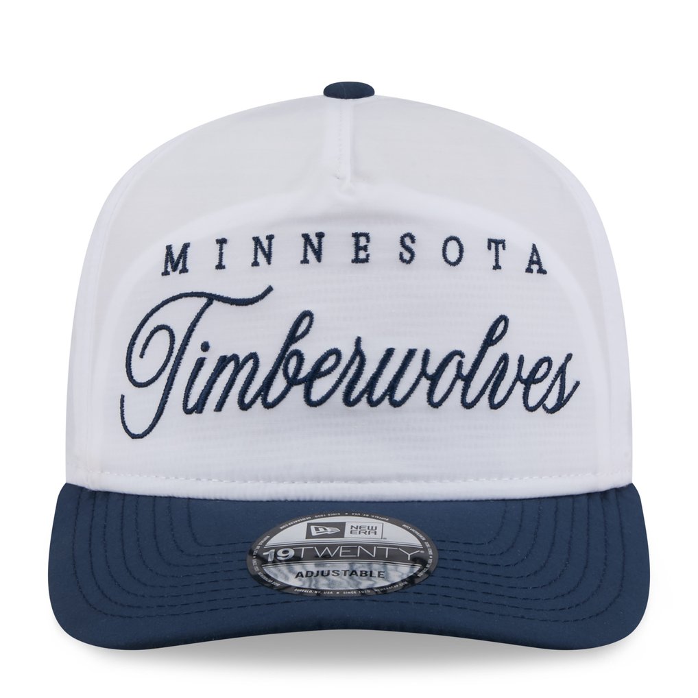 Minnesota Timberwolves New Era 2025 NBA Draft On-Stage Nylon 19TWENTY Adjustable Hat - White/Navy