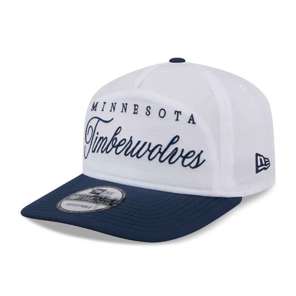 Minnesota Timberwolves New Era 2025 NBA Draft On-Stage Nylon 19TWENTY Adjustable Hat - White/Navy