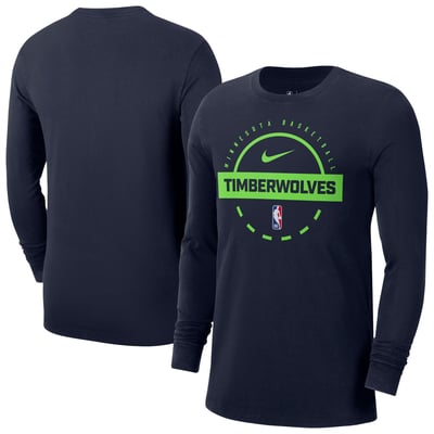  Minnesota Timberwolves Nike Authentic Long Sleeve Practice T-Shirt - Navy