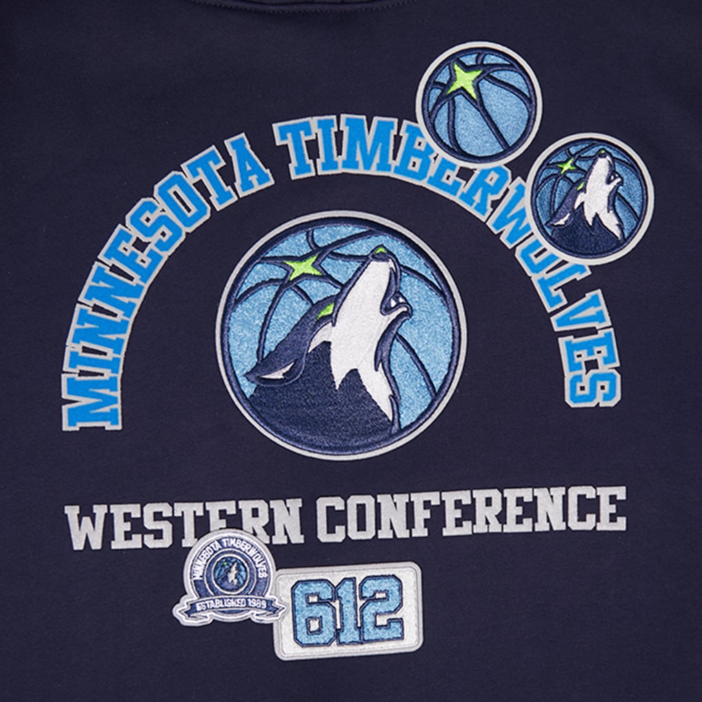 Minnesota Timberwolves Pro Standard Area Code Pullover Hoodie - Navy
