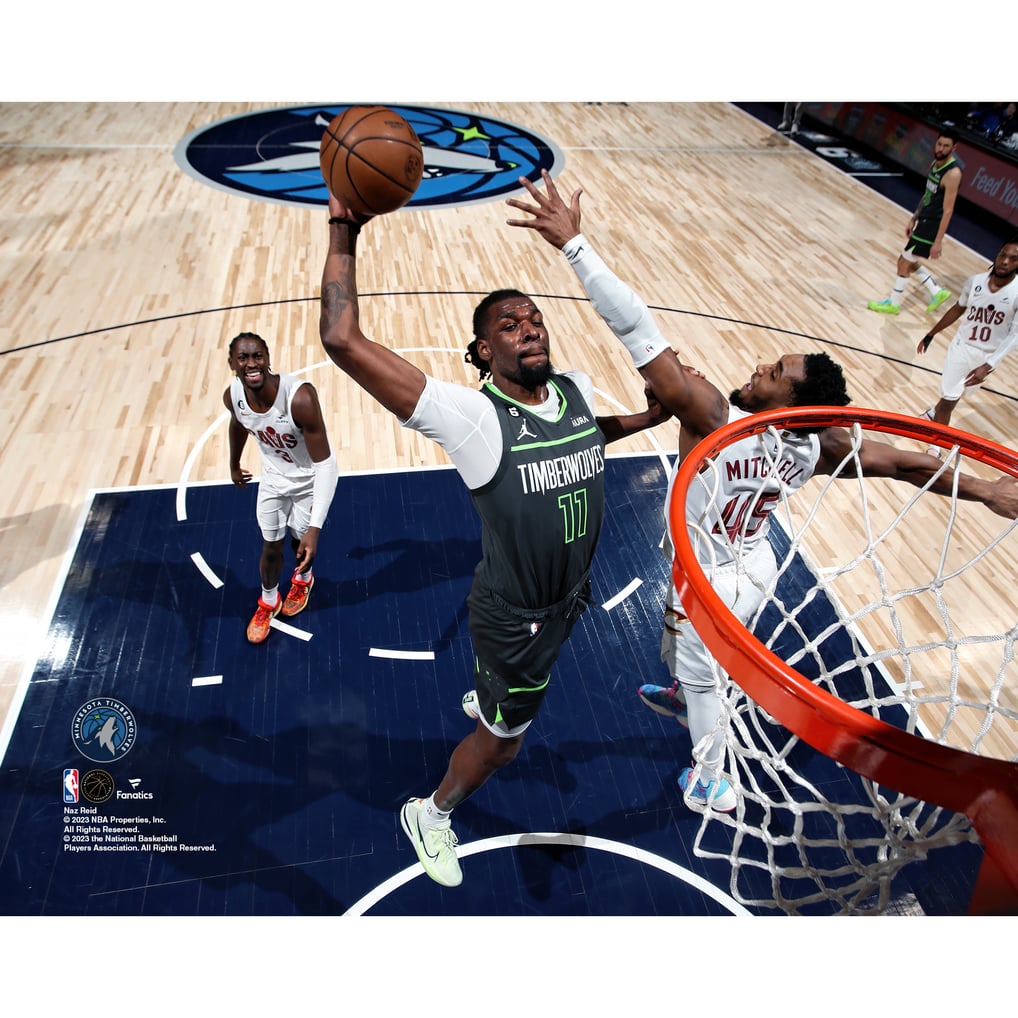 Naz Reid Minnesota Timberwolves Unsigned Fanatics Authentic Dunk vs. Cavaliers Photograph