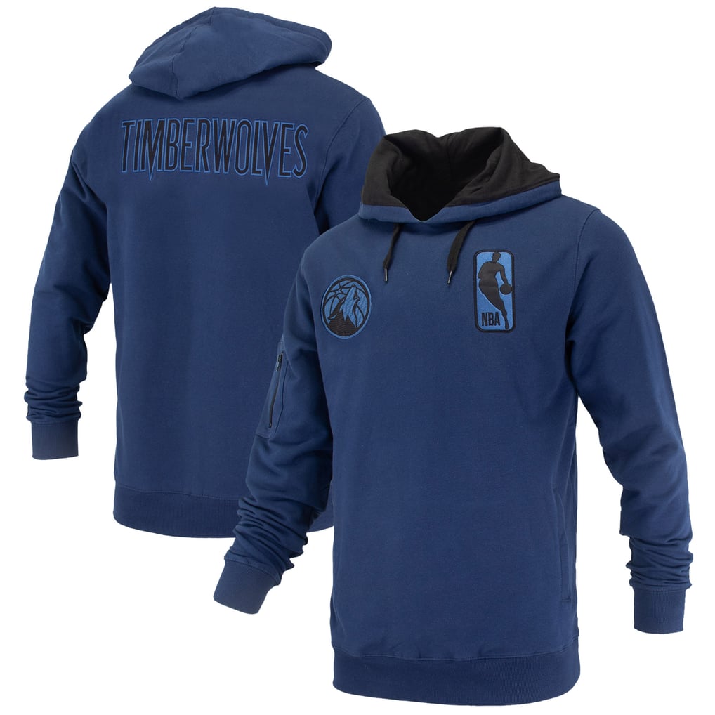 Minnesota Timberwolves FISLL Unisex Logoman Shadow Collection Pullover Hoodie - Navy